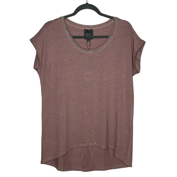 NWT Lysse Classic Scoop-Neck Linen Jersey Tee - Picture 2 of 14